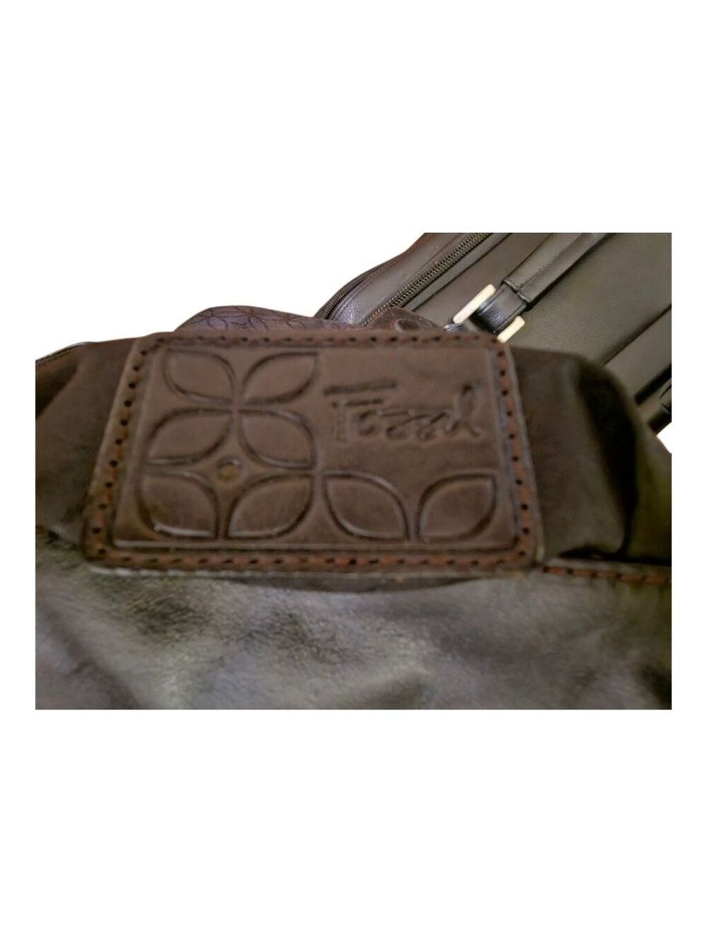 Women's Vintage Fossil Leather Crossbody Bag Black - Picture 11 of 16